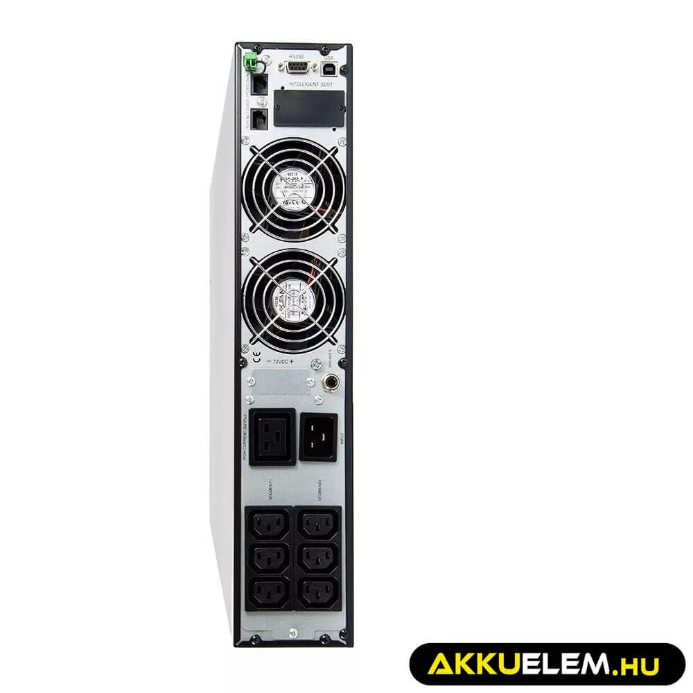 GreenCell Tiszta szinuszos szünetmentes tápegység (UPS) RTII 3000VA 2700W LCD kijelző