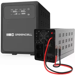   GreenCell Tiszta szinuszos szünetmentes tápegység (UPS) 800VA 500W LCD kijelző PowerCore 12 VDC