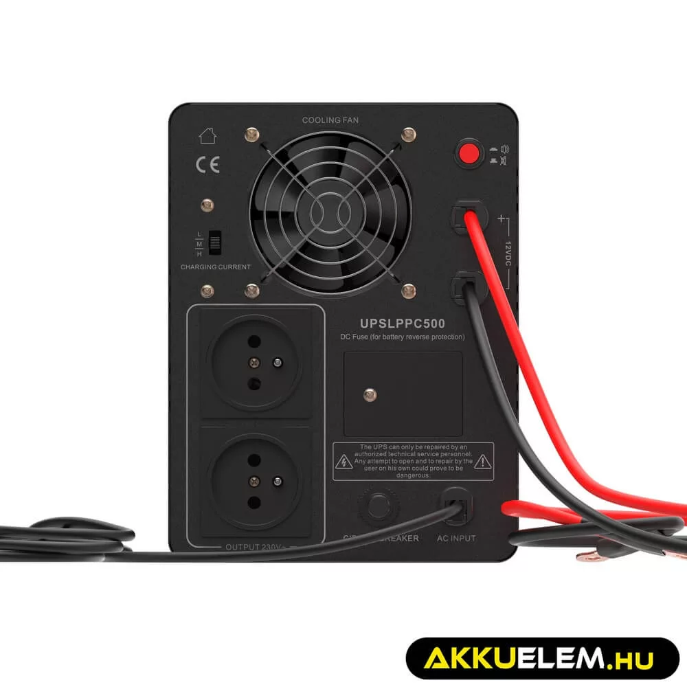 GreenCell Tiszta szinuszos szünetmentes tápegység (UPS) 800VA 500W LCD kijelző PowerCore 12 VDC