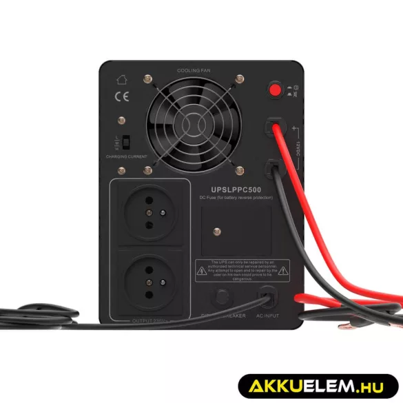 GreenCell Tiszta szinuszos szünetmentes tápegység (UPS) 800VA 500W LCD kijelző PowerCore 12 VDC - GreenCell