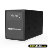 GreenCell Tiszta szinuszos szünetmentes tápegység (UPS) 1200VA 800W LCD kijelző - GreenCell