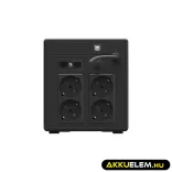 GreenCell Tiszta szinuszos szünetmentes tápegység (UPS) 1000VA 700W PowerProof LCD kijelző - GreenCell