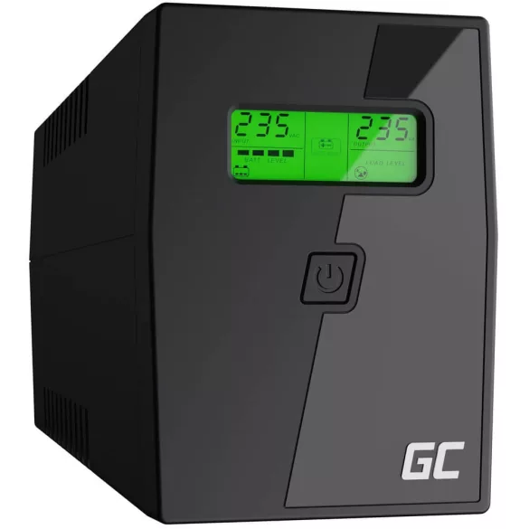 GreenCell Módosított szinuszos szünetmentes tápegység PowerProof (UPS) Micropower 600VA LCD kijelző - GreenCell