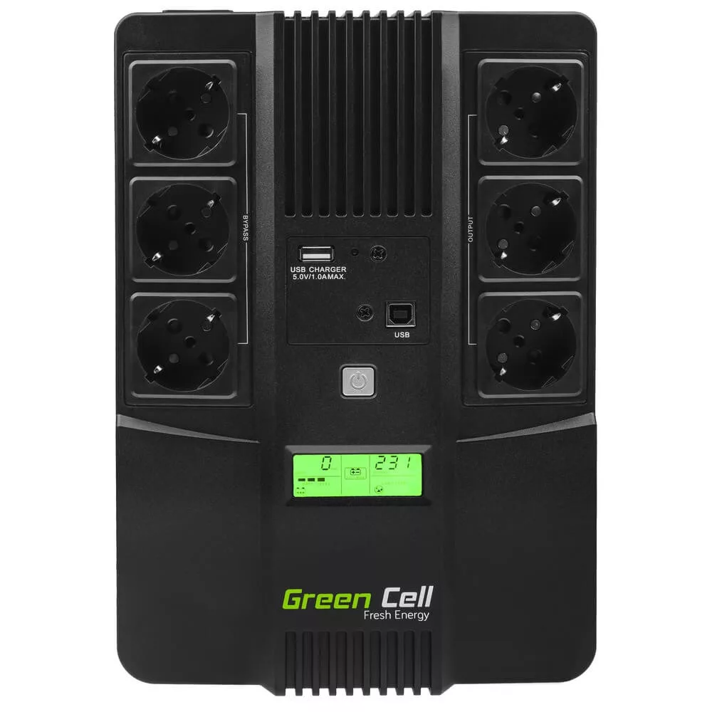   GreenCell Módosított szinuszos szünetmentes tápegység (UPS) AiO 800VA 480W