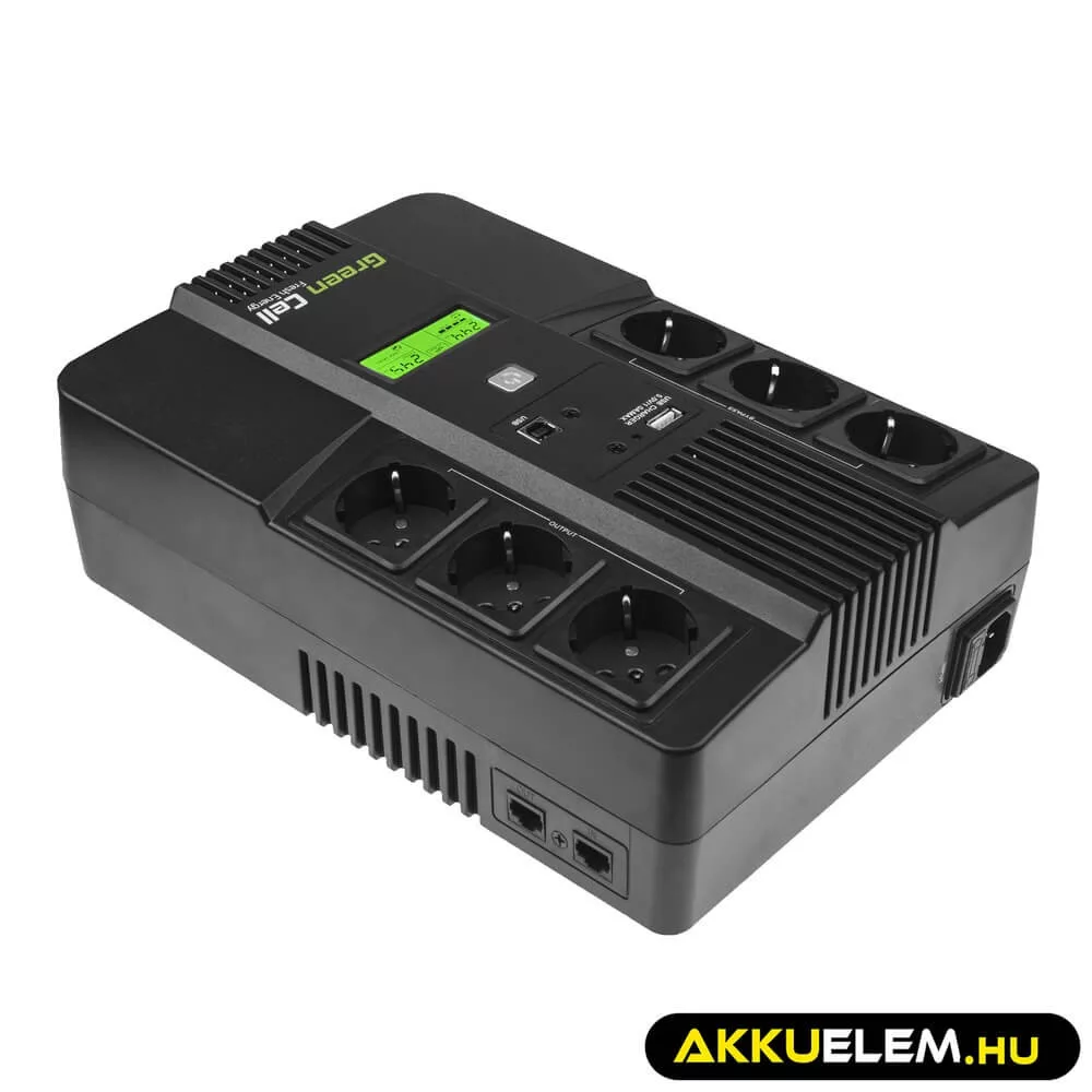 GreenCell Módosított szinuszos szünetmentes tápegység (UPS) AiO 800VA 480W