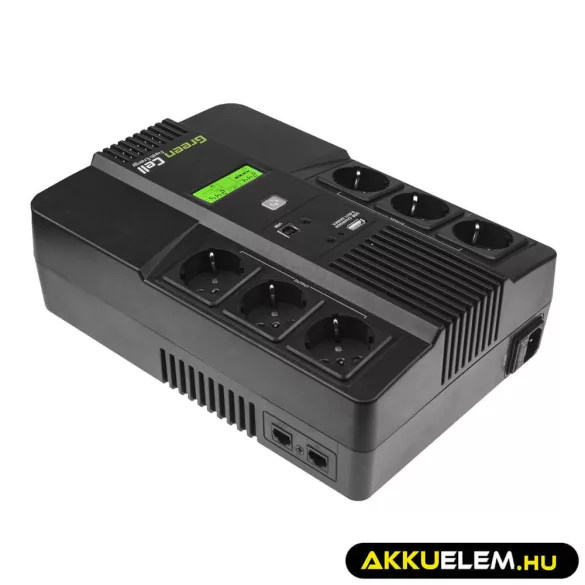 GreenCell Módosított szinuszos szünetmentes tápegység (UPS) AiO 800VA 480W - GreenCell
