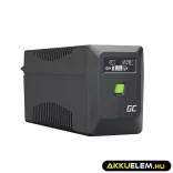 GreenCell Módosított szinuszos szünetmentes tápegység (UPS) Backhálózati táp 650VA 360W PowerProof LCD kijelző - GreenCell