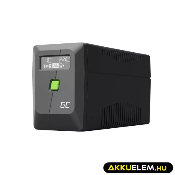 GreenCell Módosított szinuszos szünetmentes tápegység (UPS) Backhálózati táp 650VA 360W PowerProof LCD kijelző - GreenCell