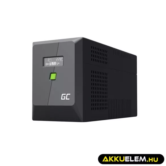 GreenCell Módosított szinuszos szünetmentes tápegység (UPS) 2000VA 1200W PowerProof LCD kijelző - GreenCell