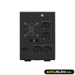 GreenCell Módosított szinuszos szünetmentes tápegység (UPS) 2000VA 1200W PowerProof LCD kijelző - GreenCell