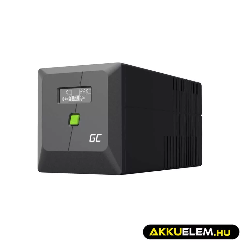 GreenCell Módosított szinuszos szünetmentes tápegység (UPS) 1000VA 600W PowerProof LCD kijelző