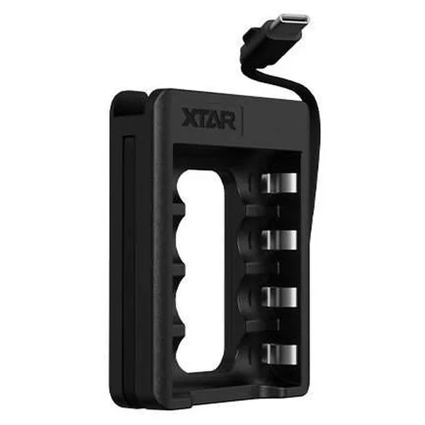XTAR C4 1,5V Li-Ion akkutölto USB-C kábellel - CSAK AA XTAR C4 1,5V Li-Ion akkutölto USB-C kábellel - CSAK AA