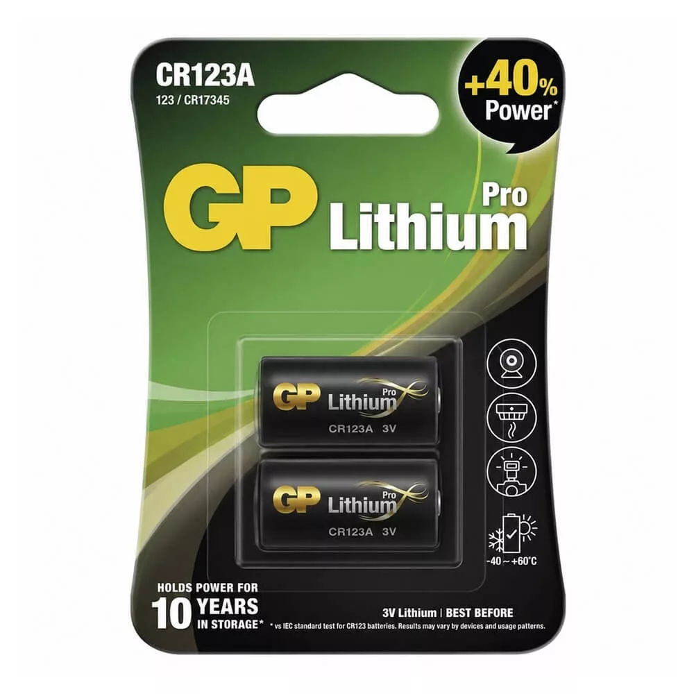 GP CR123A 3V lítium elem 2db/csomag