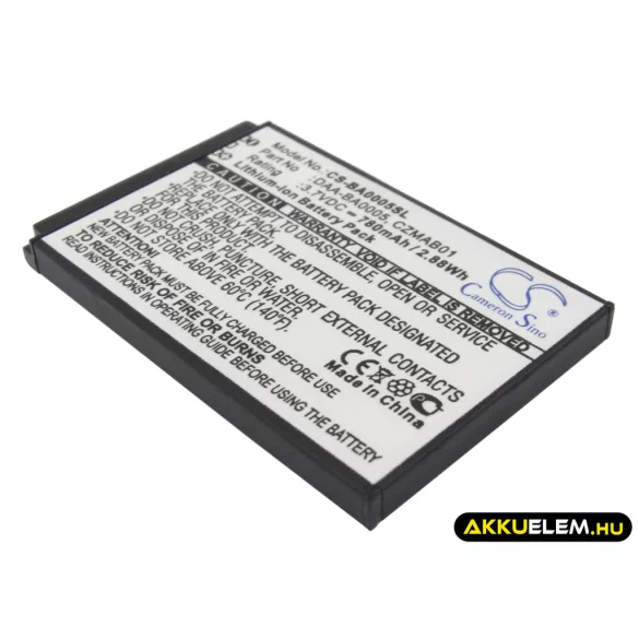 Utángyártott Creative Médialejátszó Li-ion akkumulátor 3.7V 780mAh 70PD000000039, BA20603R69900, CZMAB01 70PD000000039, BA20603R69900 - CameronSino