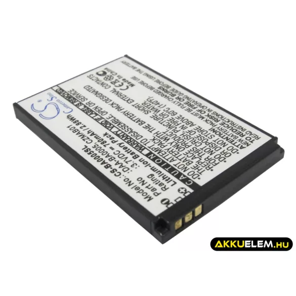 Utángyártott Creative Médialejátszó Li-ion akkumulátor 3.7V 780mAh 70PD000000039, BA20603R69900, CZMAB01 70PD000000039, BA20603R69900 - CameronSino