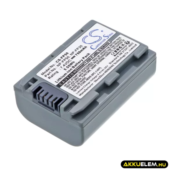 Utángyártott Sony Kamera Li-ion akkumulátor 7.4V 750mAh NP-FP50, NP-FP30, NP-FP51 NP-FP50, NP-FP30 - CameronSino