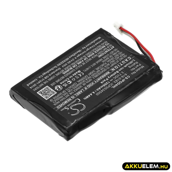 Utángyártott Apple Médialejátszó Li-ion akkumulátor 3.7V 1200mAh 616-0183, 616-0206, 616-0215 616-0183, 616-0206 - CameronSino