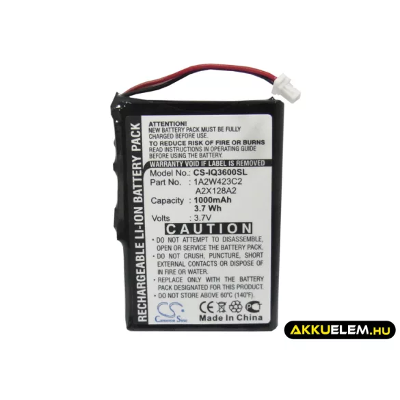 Utángyártott BTI GPS Li-ion akkumulátor 3.7V 1000mAh PW029123 PW029123 - CameronSino