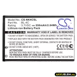 Utángyártott Manta mobil Li-ion akkumulátor 3.7V 550mAh JB-4C JB-4C - CameronSino