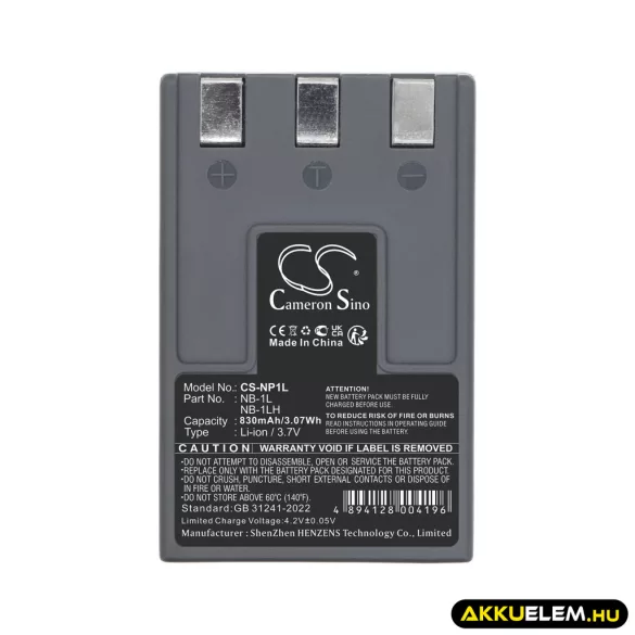Utángyártott Polaroid Kamera Li-ion akkumulátor 3.7V 830mAh - CameronSino