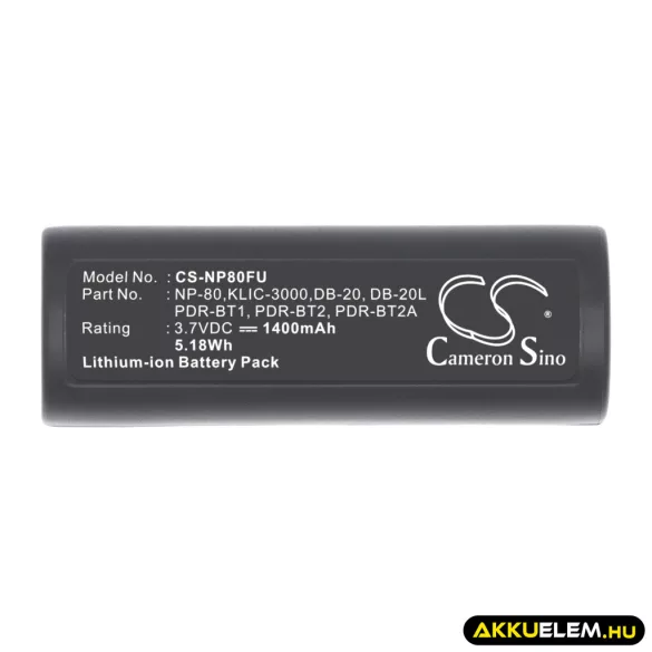 Utángyártott Mitsubishi Kamera Li-ion akkumulátor 3.7V 1400mAh BP-1100 BP-1100 - CameronSino