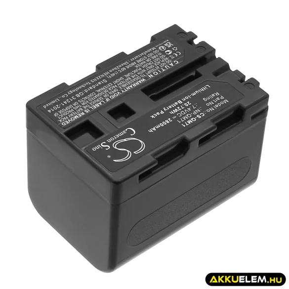 Utángyártott Sony Kamera Li-ion akkumulátor 7.4V 2800mAh NP-QM71, NP-QM70, NP-FM70 NP-QM71, NP-QM70 - CameronSino