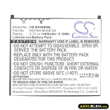 Utángyártott HP PDA Li-ion akkumulátor 3.7V 1400mAh 360136-001, 364401-001, 367205-001 360136-001, 364401-001 - CameronSino