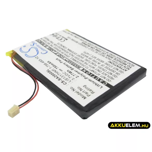 Utángyártott Sony Médialejátszó Li-Polymer akkumulátor 3.7V 750mAh LIS1317HNP, 1-756-493-12, 5427B LIS1317HNP, 1-756-493-12 - CameronSino