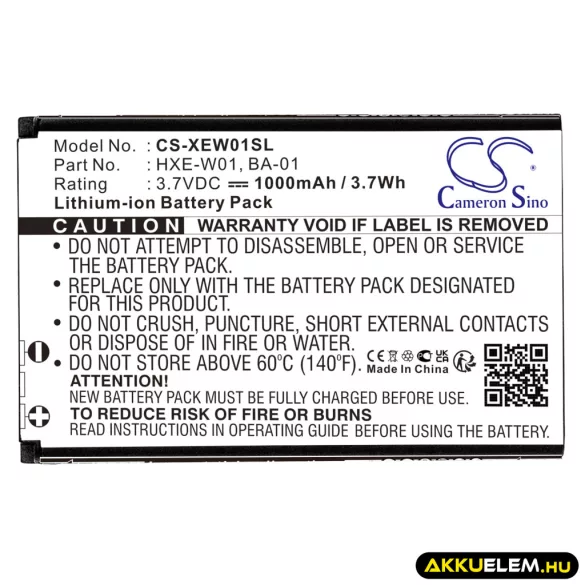 Utángyártott PPurple GPS Li-ion akkumulátor 3.7V 1000mAh HXE-W01 HXE-W01 - CameronSino