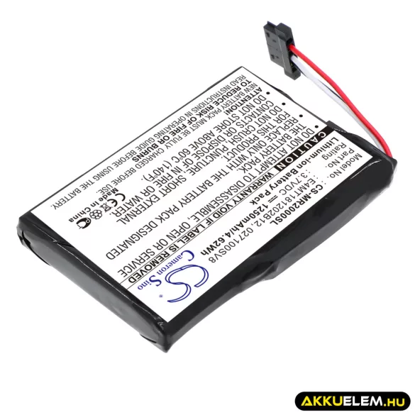 Utángyártott Magellan GPS Li-ion akkumulátor 3.7V 1250mAh 37-00030-001, E4MT181202B12, 027100SV8 37-00030-001, E4MT181202B12 - CameronSino