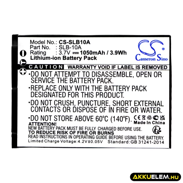 Utángyártott Rotanus Kamera Li-ion akkumulátor 3.7V 1050mAh - CameronSino