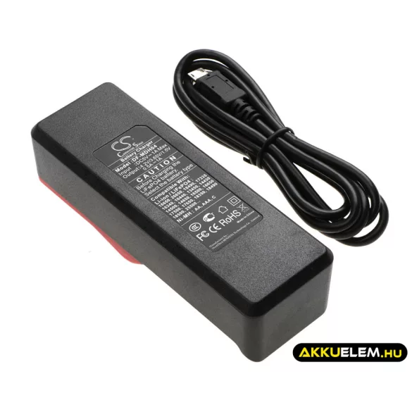 Utángyártott 18650 akku töltő DC0.5A / 1A  Micro USB kábellel