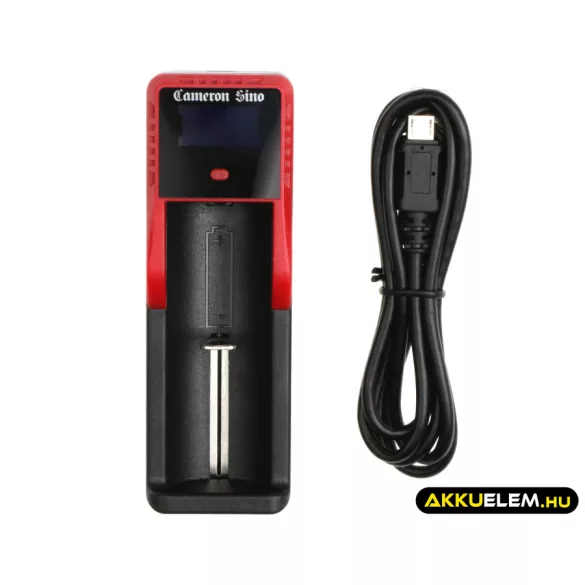 Utángyártott 18650 akku töltő DC0.5A / 1A  Micro USB kábellel