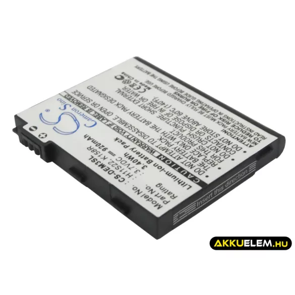 Utángyártott Dell mobil Li-ion akkumulátor 3.7V 920mAh H11S22, K158R, OK158R H11S22, K158R - CameronSino