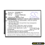 Utángyártott NiKon Kamera Li-ion akkumulátor 3.7V 1050mAh EN-EL12 EN-EL12 - CameronSino