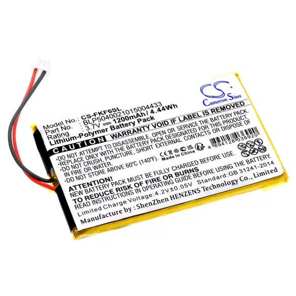 Utángyártott Falk GPS Li-Polymer akkumulátor 3.7V 1200mAh BLP5040021015004433 BLP5040021015004433 - CameronSino