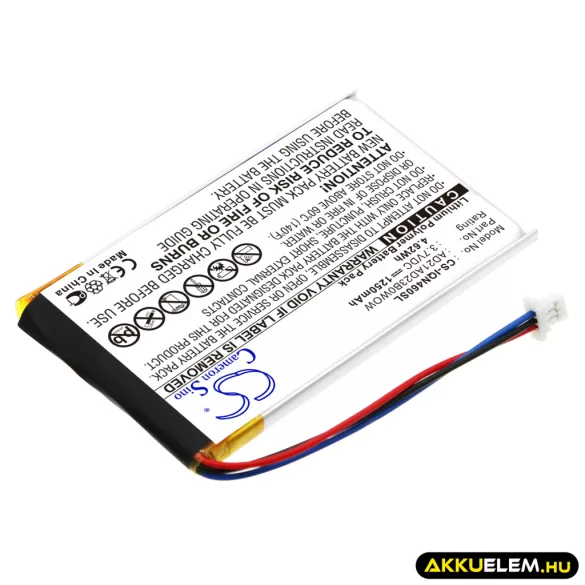 Utángyártott Garmin GPS Li-Polymer akkumulátor 3.7V 1250mAh AD21AD23B0WOW - CameronSino