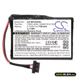 Utángyártott Mitac GPS Li-ion akkumulátor 3.7V 750mAh 780914QN, 338937010159 - CameronSino