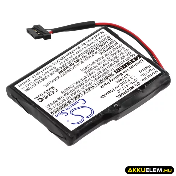 Utángyártott Mitac GPS Li-ion akkumulátor 3.7V 750mAh 0781417XC - CameronSino
