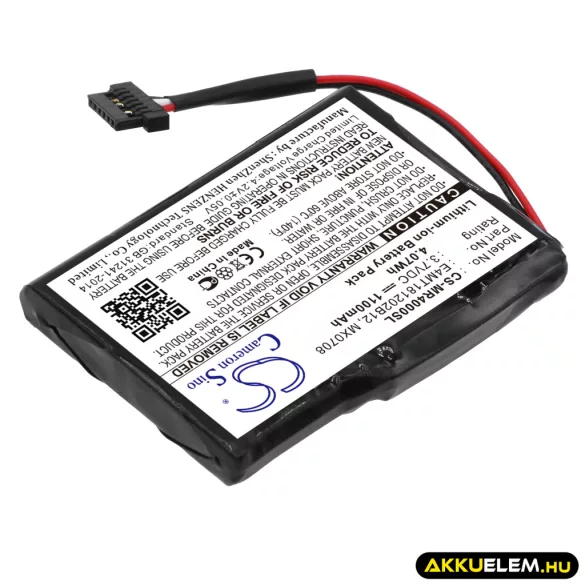 Utángyártott Magellan GPS Li-ion akkumulátor 3.7V 1100mAh 37-00030-001, E4MT181202B12 - CameronSino
