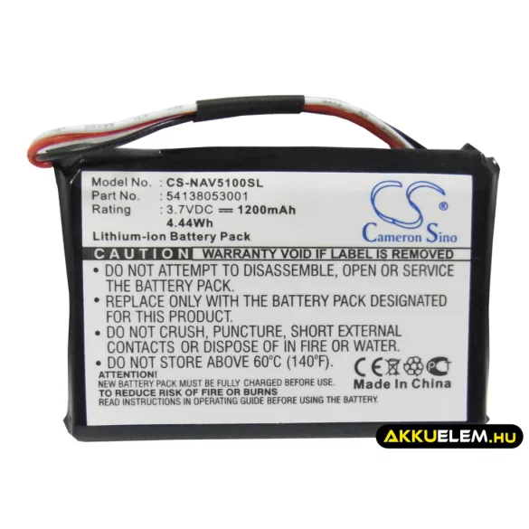 Utángyártott Medion GPS Li-ion akkumulátor 3.7V 1200mAh - CameronSino
