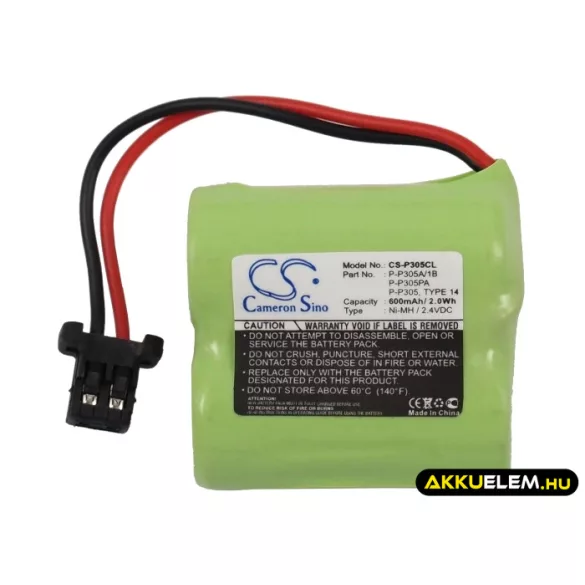 Utángyártott Cobra Vezeték nélküli telefon Ni-MH akkumulátor 2.4V 600mAh - CameronSino