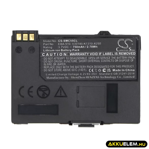 Utángyártott Telekom Vezeték nélküli telefon Li-ion akkumulátor 3.7V 750mAh - CameronSino