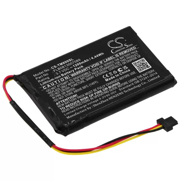 Utángyártott TomTom GPS Li-ion akkumulátor 3.7V 1200mAh FLB0813007089, AHA11111009 - CameronSino