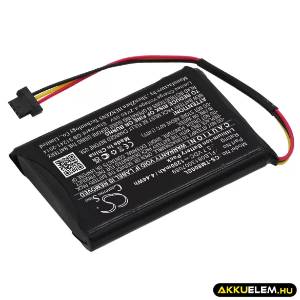 Utángyártott TomTom GPS Li-ion akkumulátor 3.7V 1200mAh FLB0813007089, AHA11111009 - CameronSino