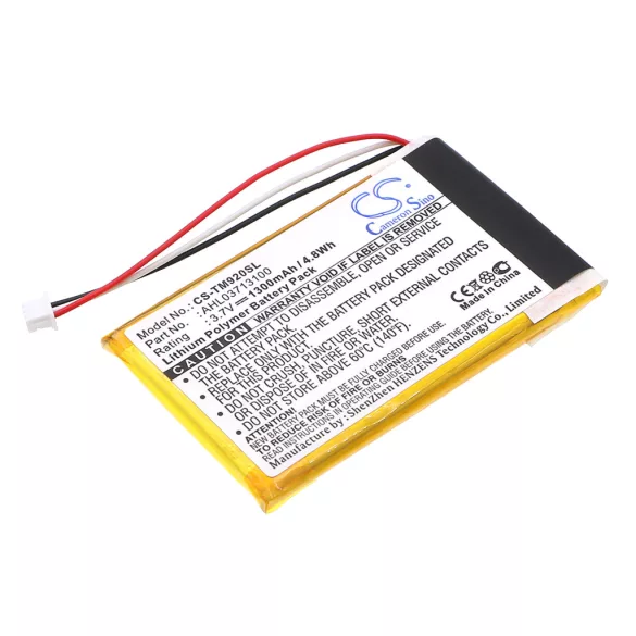Utángyártott TomTom GPS Li-Polymer akkumulátor 3.7V 1300mAh AHL03713100 - CameronSino