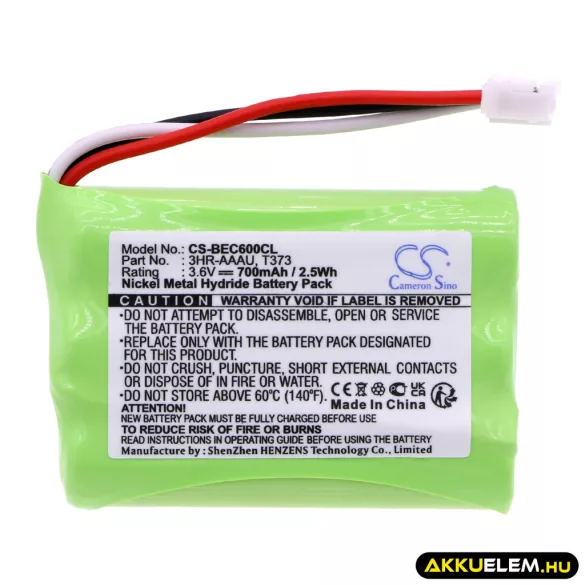 Utángyártott Bang & Olufsen Vezeték nélküli telefon Ni-MH akkumulátor 3.6V 700mAh 3HR-AAAU, 70AAAH3BMXZ - CameronSino