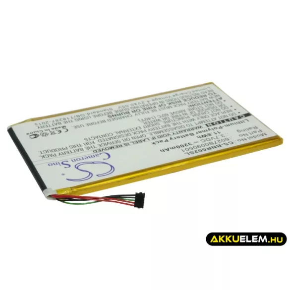 Utángyártott Barnes & Noble E-könyv Li-Polymer akkumulátor 3.7V 3200mAh ENCORE, 6027B0090501 - CameronSino