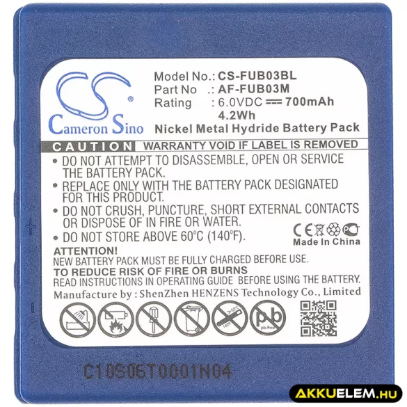 Utángyártott Hetronic Daru távirányító Ni-MH akkumulátor 6V 700mAh 253211 - CameronSino