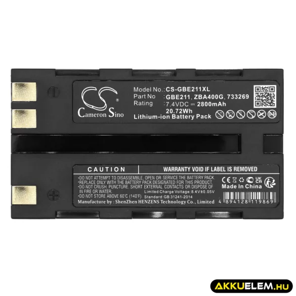 Utángyártott Carlson egyéb Li-ion akkumulátor 7.4V 2800mAh - CameronSino